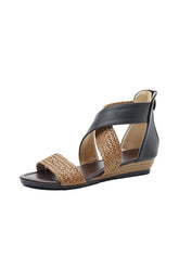 New Fashion Spring Outfit Bohemia Weave Cross Slides Vintage Sandals